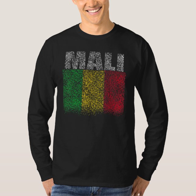 National Flag of Mali souvenir  for men women 3 T-Shirt (Front)