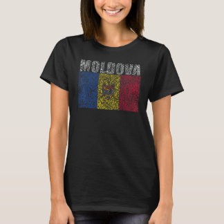 National Flag of Moldova souvenir for men women 3 T-Shirt