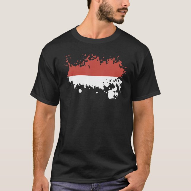 National Flag of Monaco souvenir  for men women 1 T-Shirt (Front)