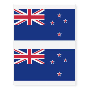 National Flag of New Zealand Temporary Tattoos
