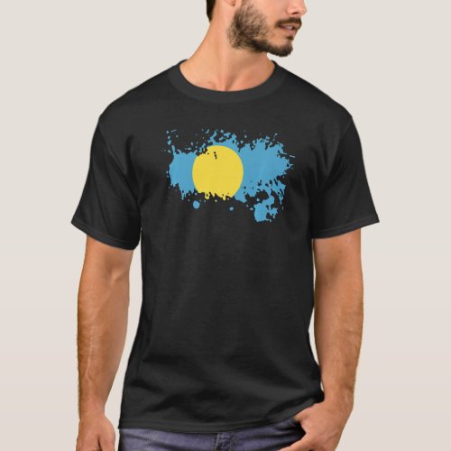National Flag of Palau souvenir for men women T_Shirt