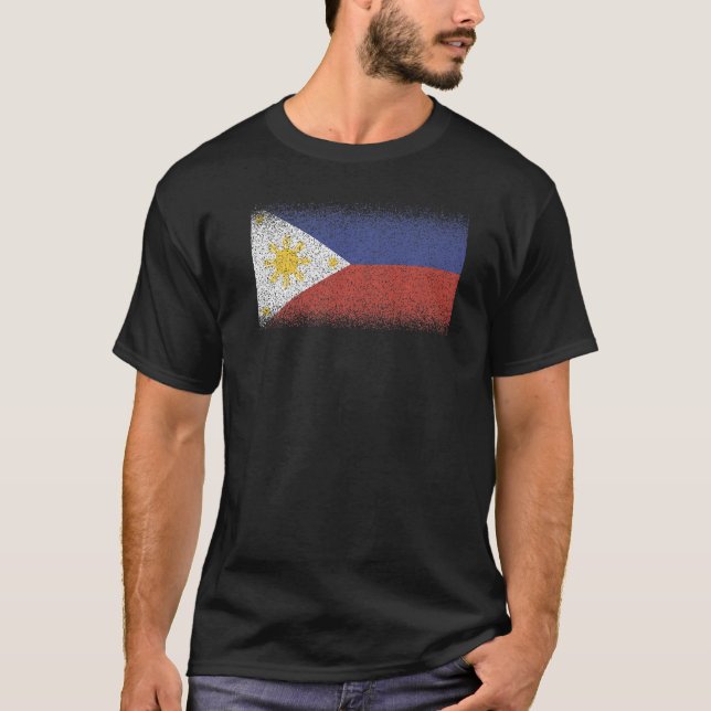 National Flag of Philippines souvenir  for men wom T-Shirt (Front)