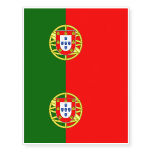 National Flag of Portugal Temporary Tattoos