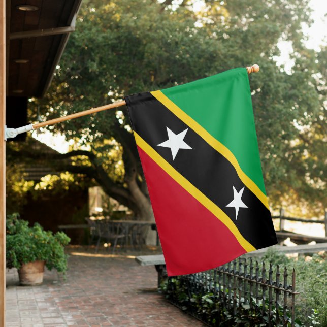 National Flag of Saint Kitts and Nevis (Caribbean) (In SItu)