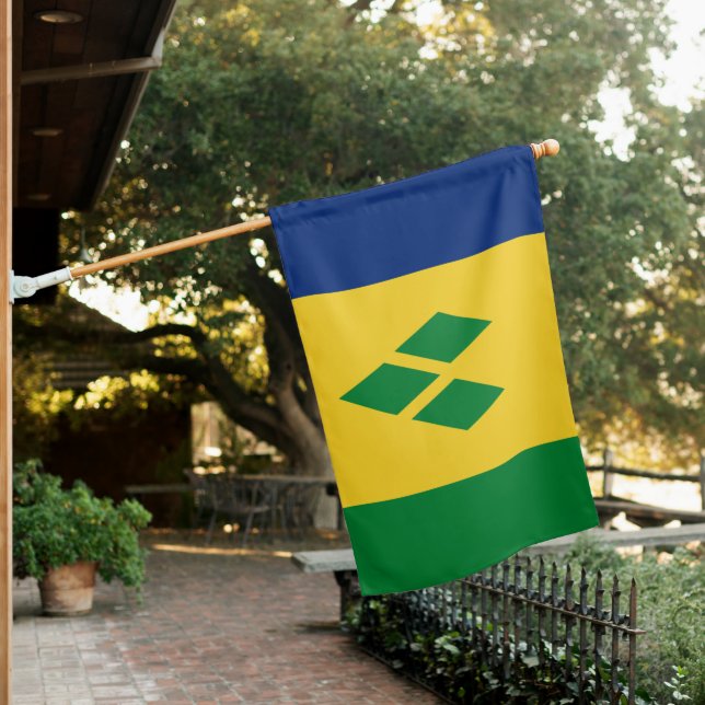National flag of Saint Vincent and the Grenadines (In SItu)