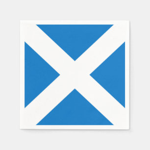 National Flag of Scotland Saint Andrew's Cross Paper Napkins