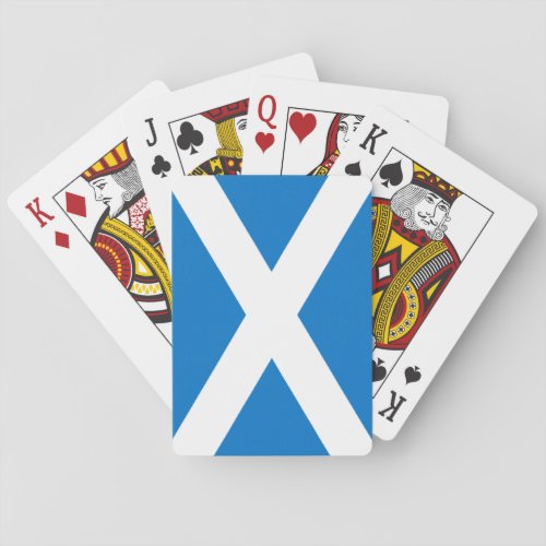 National Flag of Scotland Saint Andrews Cross  Poker Cards