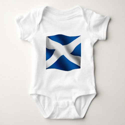National Flag of Scotland  St Andrew Patriotic Baby Bodysuit
