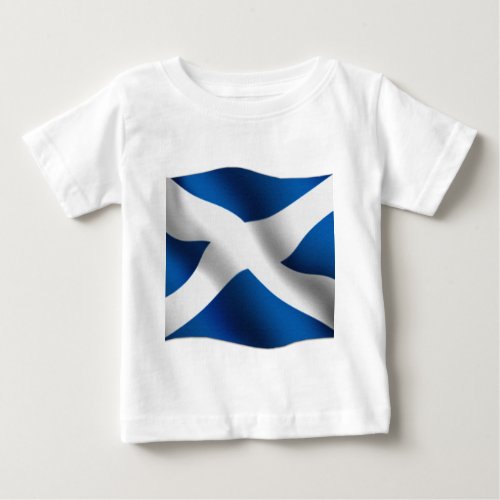National Flag of Scotland  St Andrew Patriotic Baby T_Shirt