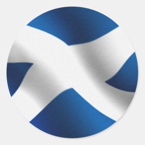 National Flag of Scotland  St Andrew Patriotic Classic Round Sticker