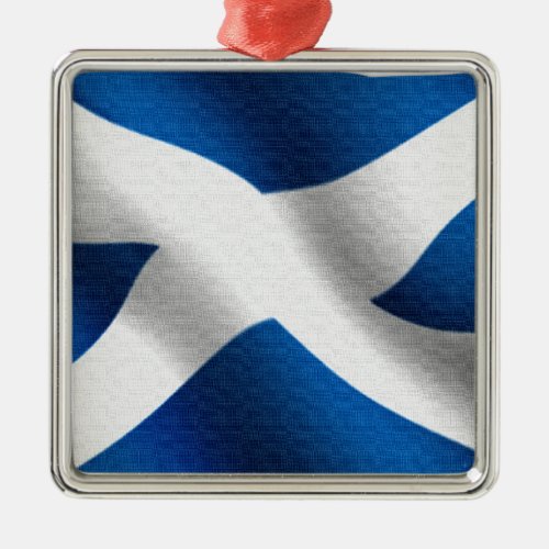 National Flag of Scotland  St Andrew Patriotic Metal Ornament