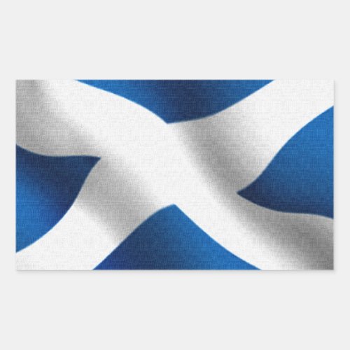 National Flag of Scotland  St Andrew Patriotic Rectangular Sticker