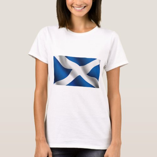 National Flag of Scotland  St Andrew Patriotic T_Shirt