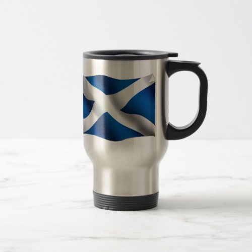 National Flag of Scotland  St Andrew Patriotic Travel Mug