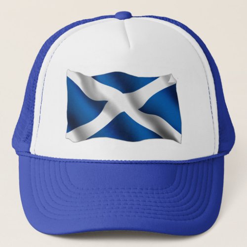 National Flag of Scotland  St Andrew Patriotic Trucker Hat