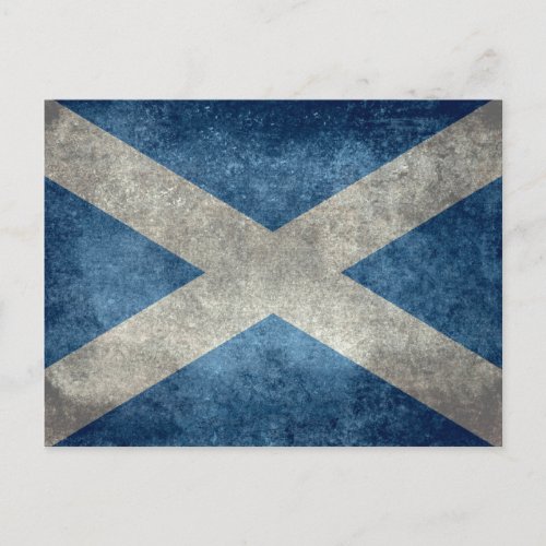 National flag of Scotland _ Vintage version Postcard