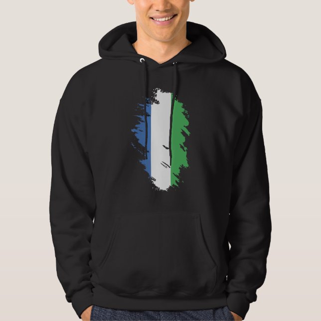 National Flag of Sierra Leone souvenir  for men wo Hoodie (Front)