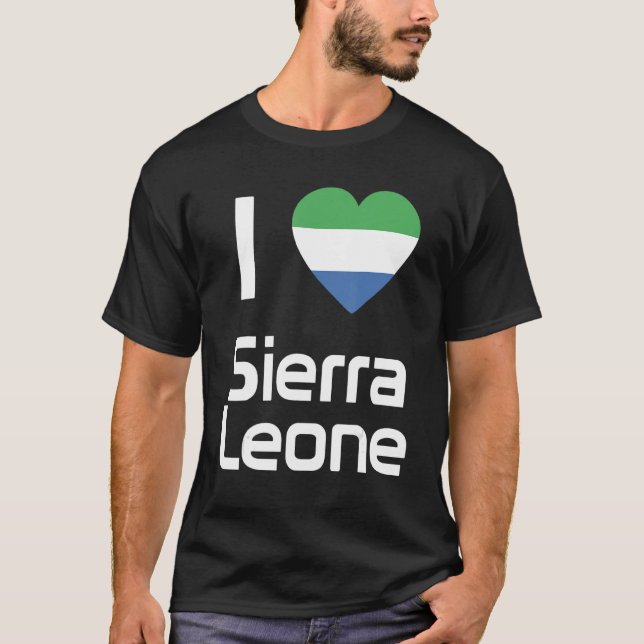 National Flag of Sierra Leone souvenir  for men wo T-Shirt (Front)