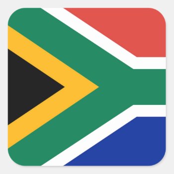 National Flag Of South Africa - Authentic Version Square Sticker by Lonestardesigns2020 at Zazzle