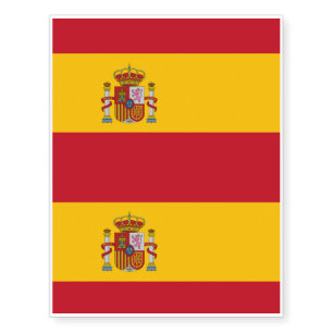 National Flag of Spain Temporary Tattoos