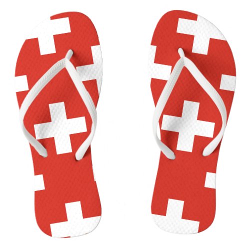 National Flag of Switzerland Flip Flops