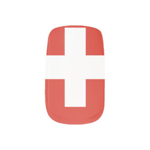 National Flag of Switzerland Minx Nail Art
