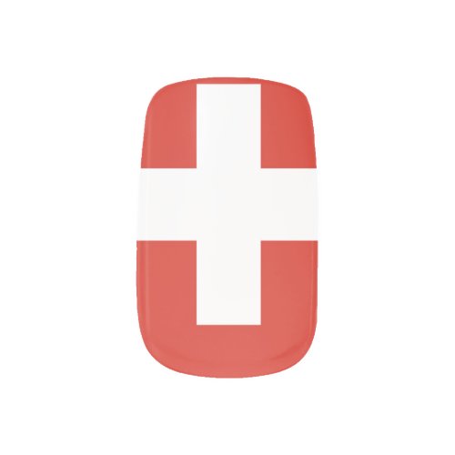National Flag of Switzerland Minx Nail Art