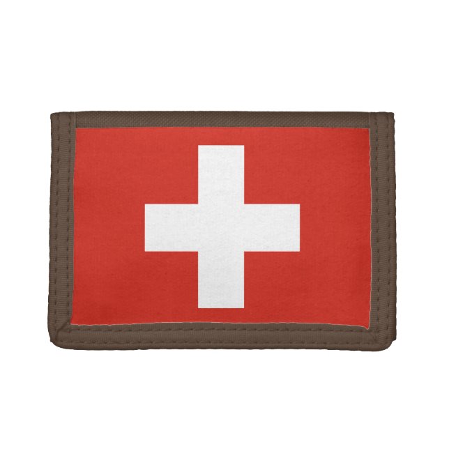 National Flag of Switzerland Trifold Wallet (Front)