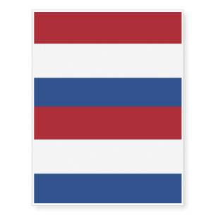 National Flag of the Netherlands, Holland, Dutch Temporary Tattoos