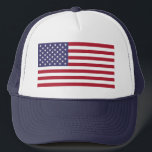 National flag of the USA - Authentic Scale "G-spec Trucker Hat<br><div class="desc">The national flag of the United States of America, often referred to as the American flag, consists of thirteen equal horizontal stripes of red (top and bottom) alternating with white, with a blue rectangle in the canton (referred to specifically as the "union") bearing fifty small, white, five-pointed stars arranged in...</div>