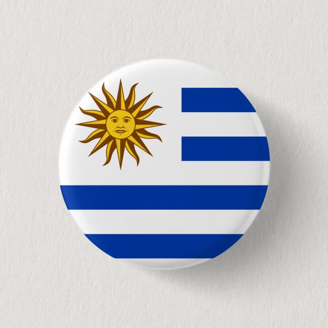 National flag of Uruguay Button (Front)