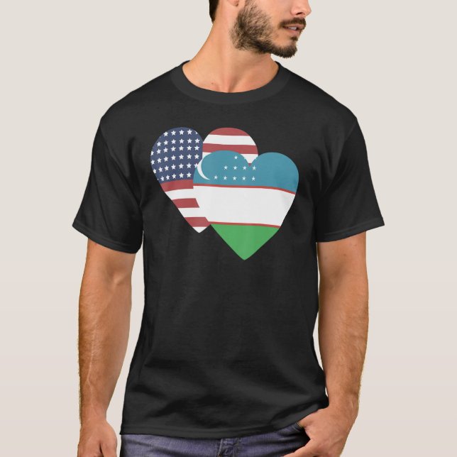 National Flag of Uzbekistan souvenir   for men wom T-Shirt (Front)