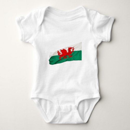 National Flag of Wales The Red Dragon Patriotic Baby Bodysuit