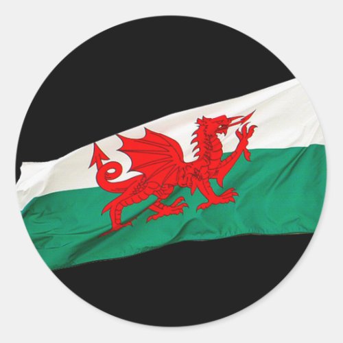 National Flag of Wales The Red Dragon Patriotic Classic Round Sticker