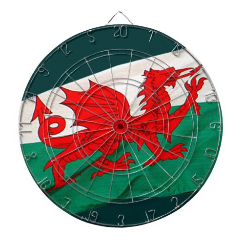 National Flag of Wales The Red Dragon Patriotic Dart Board