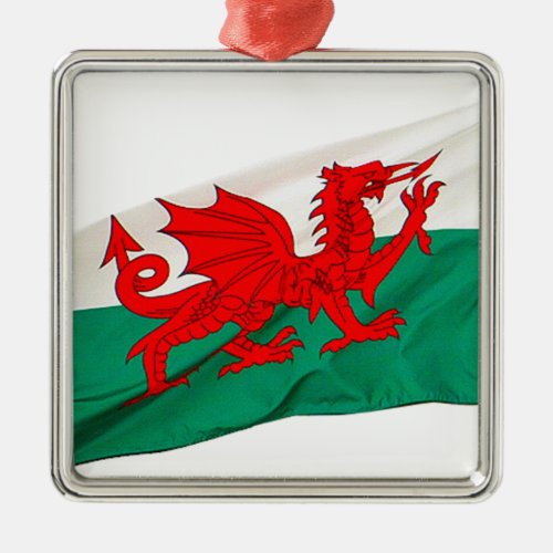 National Flag of Wales The Red Dragon Patriotic Metal Ornament