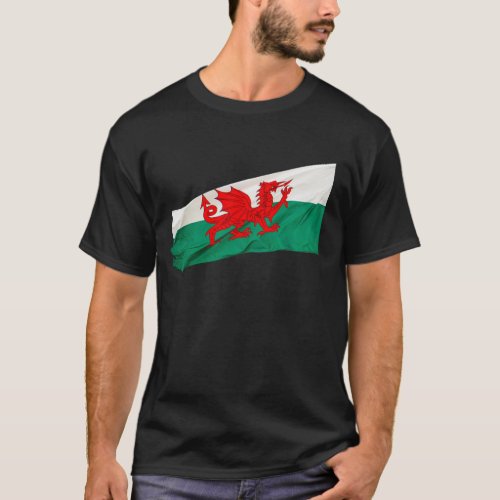 National Flag of Wales The Red Dragon Patriotic T_Shirt
