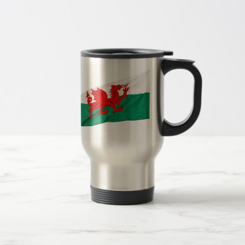 National Flag of Wales The Red Dragon Patriotic Travel Mug
