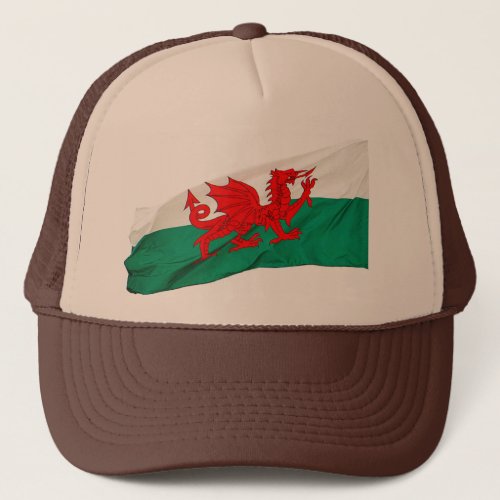National Flag of Wales The Red Dragon Patriotic Trucker Hat