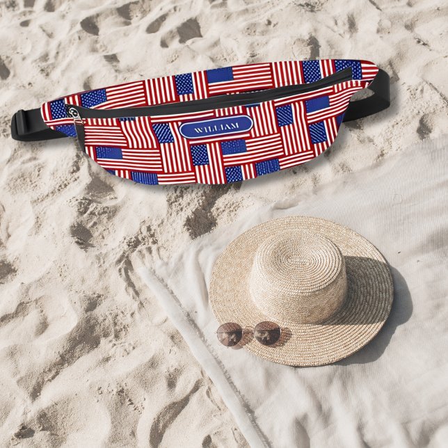 National Flag United States of America Custom Men Fanny Pack (Creator Uploaded)