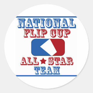 national flip cup champion classic round sticker