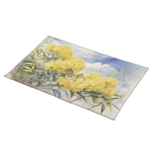 National Flower Australia Golden Wattle Cloth Placemat