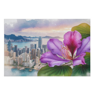 National Flower Bauhinia (Hong Kong)   Faux Canvas Print