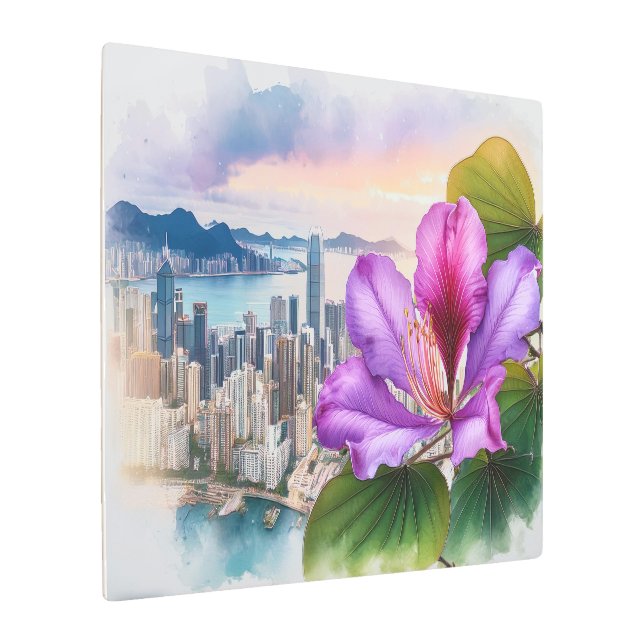 National Flower Bauhinia (Hong Kong) | Metal Print (Angled)