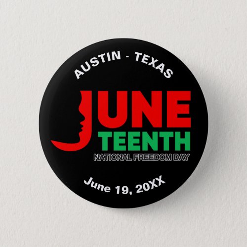 National Freedom Day Juneteenth Button
