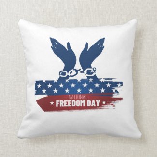 National Freedom Day   Throw Pillow