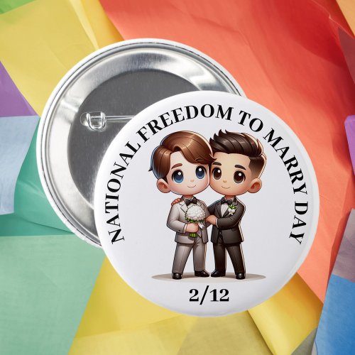 National Freedom to Marry Day February 12th Button