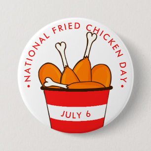 National Fried Chicken Day, bucket of legs Button
