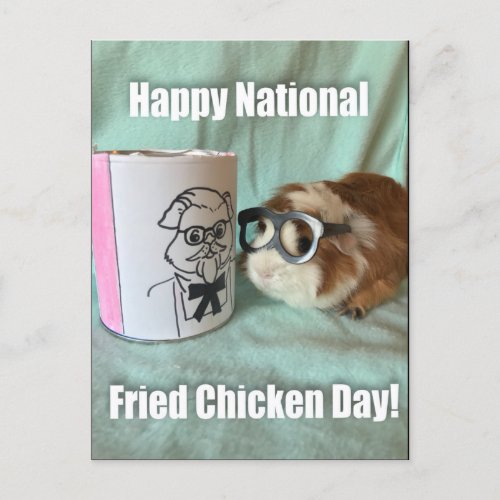 National fried chicken day postcard