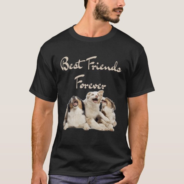 National Friendship Day Best Friends Forever Dogs  T-Shirt (Front)
